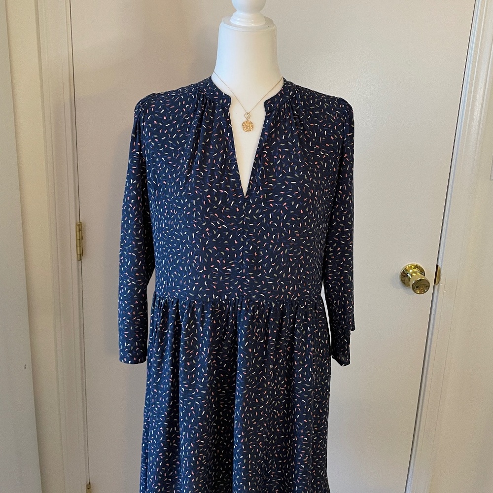 Anthropologie Navy Blue Mini Dress - Picture 3 of 9